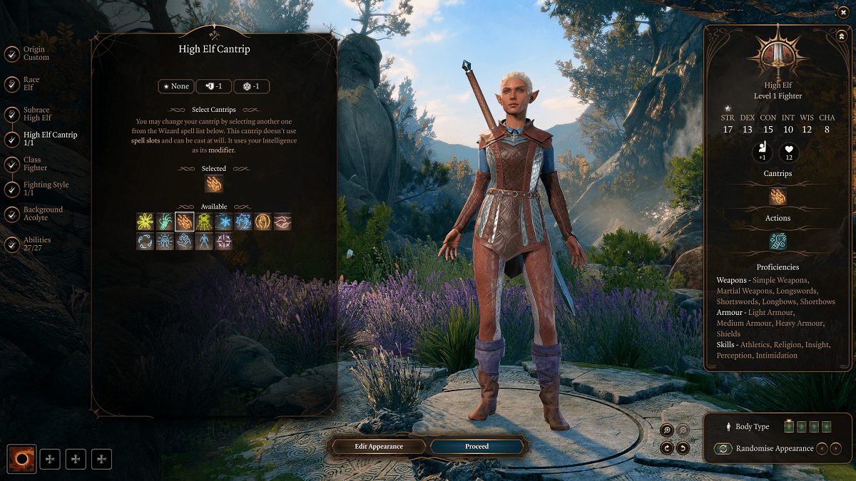 Best Races to choose for Eldritch Knight in Baldur's Gate 3