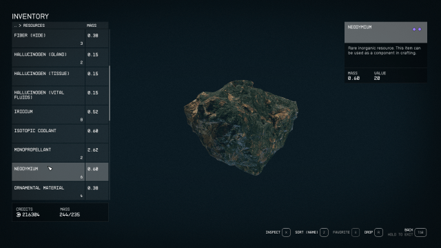 Starfield rare quality items