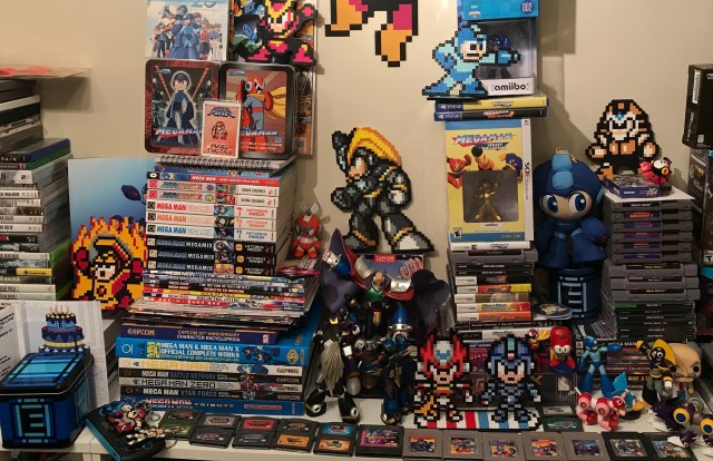 Mega Man games on display