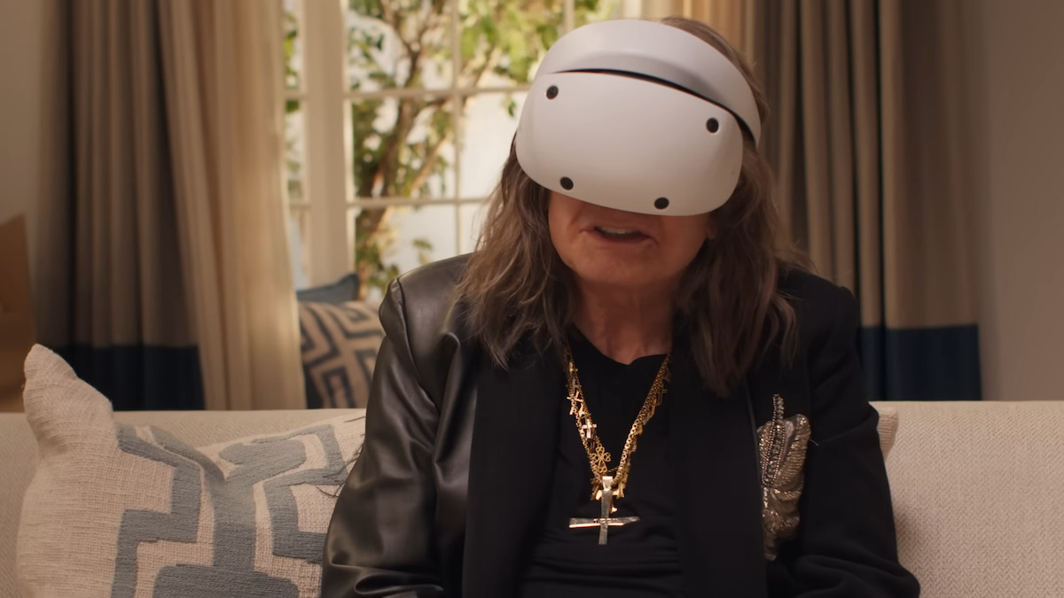Ozzy Osbourne in PS VR2 ad.