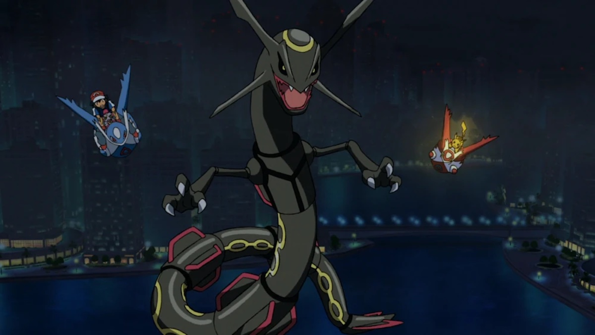 Black Rayquaza in Pokemon anime.