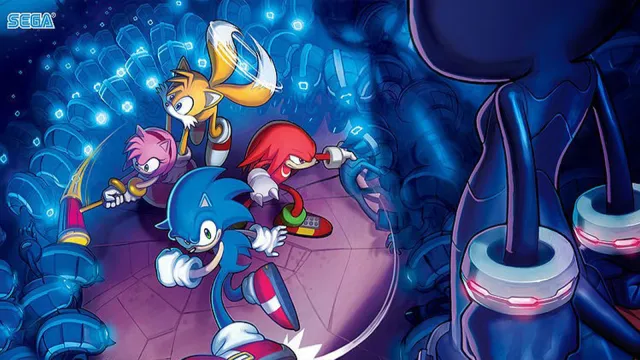 Sonic facing the dark brotherhood
