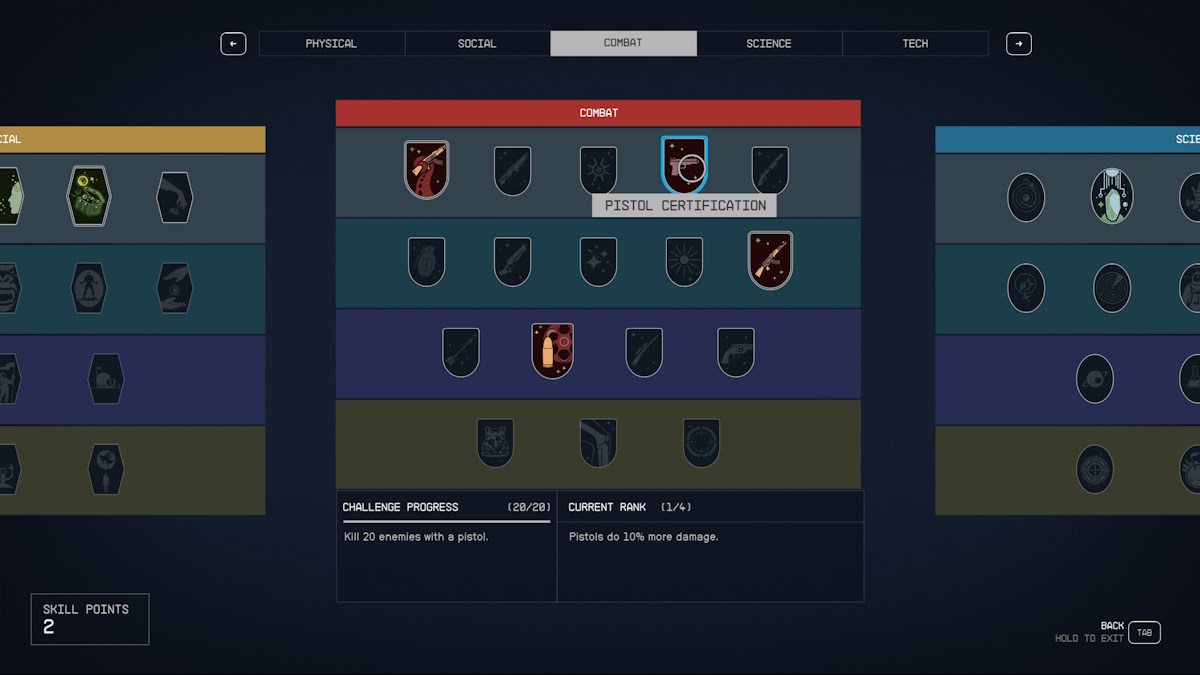 Can you respec skills in Starfield list