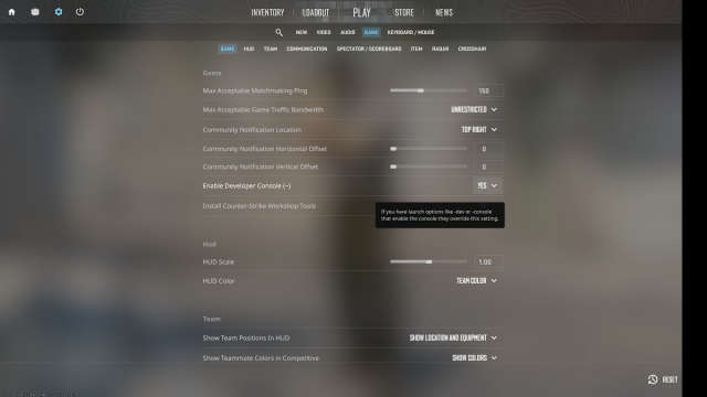 How to enable the developer console in Counter-Strike 2