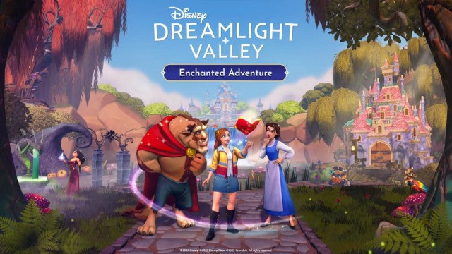 Disney Dreamlight Valley Enchanted Adventure includes Belle and Beast, as well as Nightmare Before Christmas content
