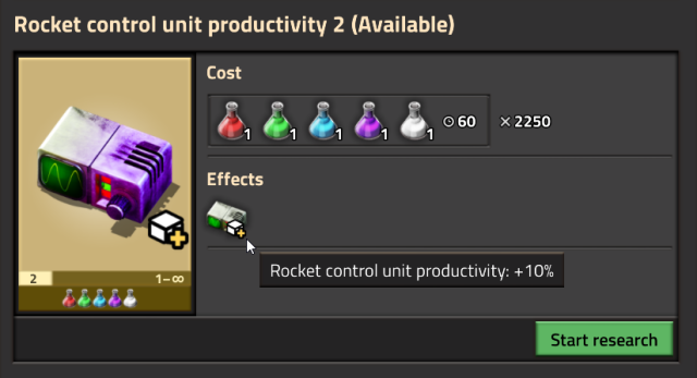 Factorio: Space Age productivity research