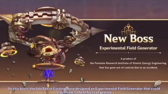 Genshin Impact 4.1 Experimental Field Generator boss