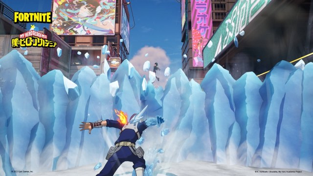 You can build an ice wall, thanks to this My Hero Academia Fortnite update