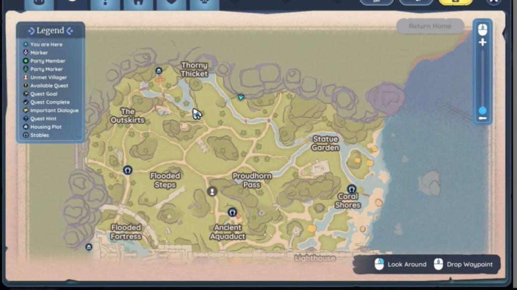 map of Palia Bahari Bay