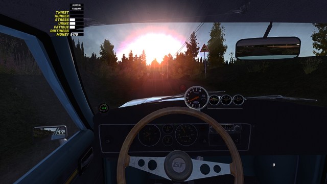 My Summer Car driving into the sunset