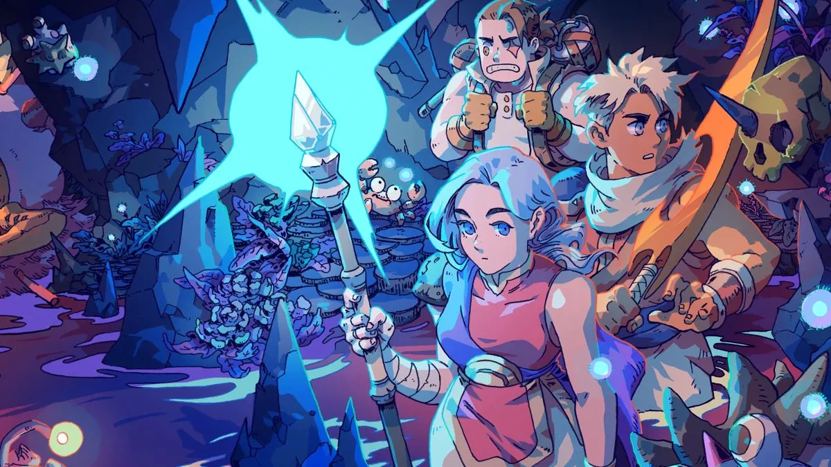 Sea of Stars Review : The key art from Sabotage studio's retro RPG with Chrono Trigger inspirations.