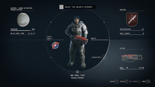 Using a controller or keyboard to navigate the main menu in Starfield