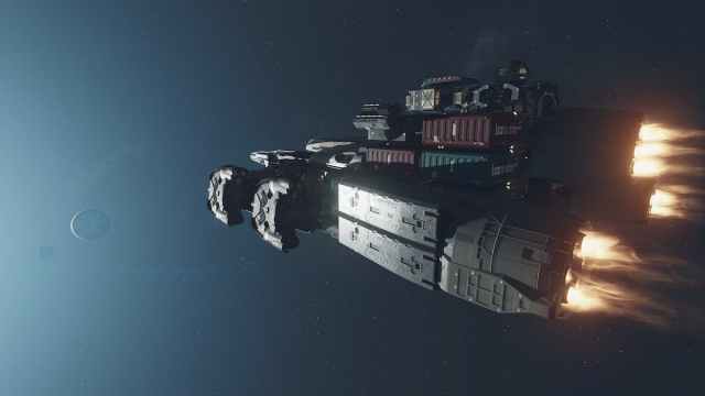 Красивый корабль Kepler R в Звездном поле