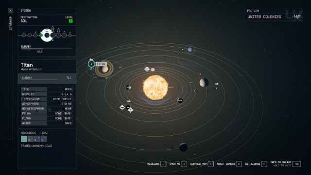 Titan in the Sol System in Starfield