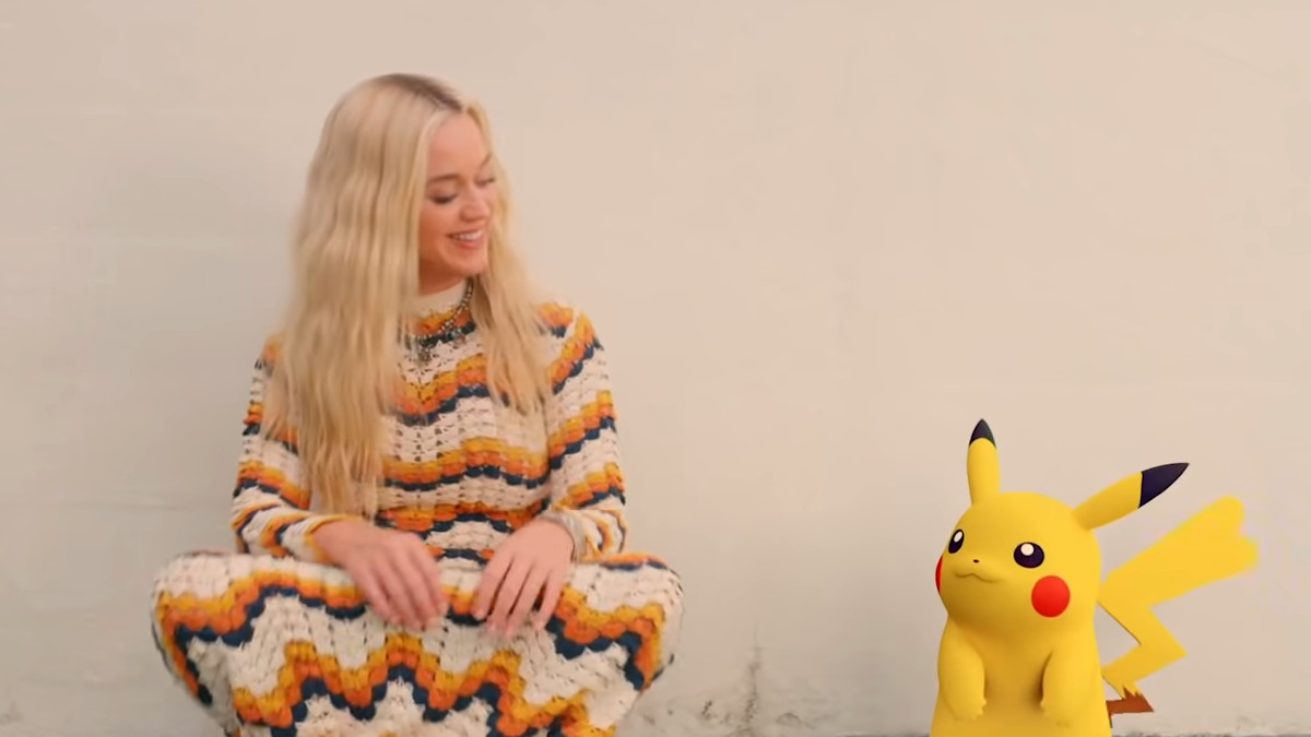 Katy Perry and Pikachu.