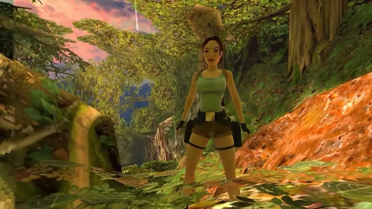 Lara Croft in Tomb Raider 1,2,3 Remastered.