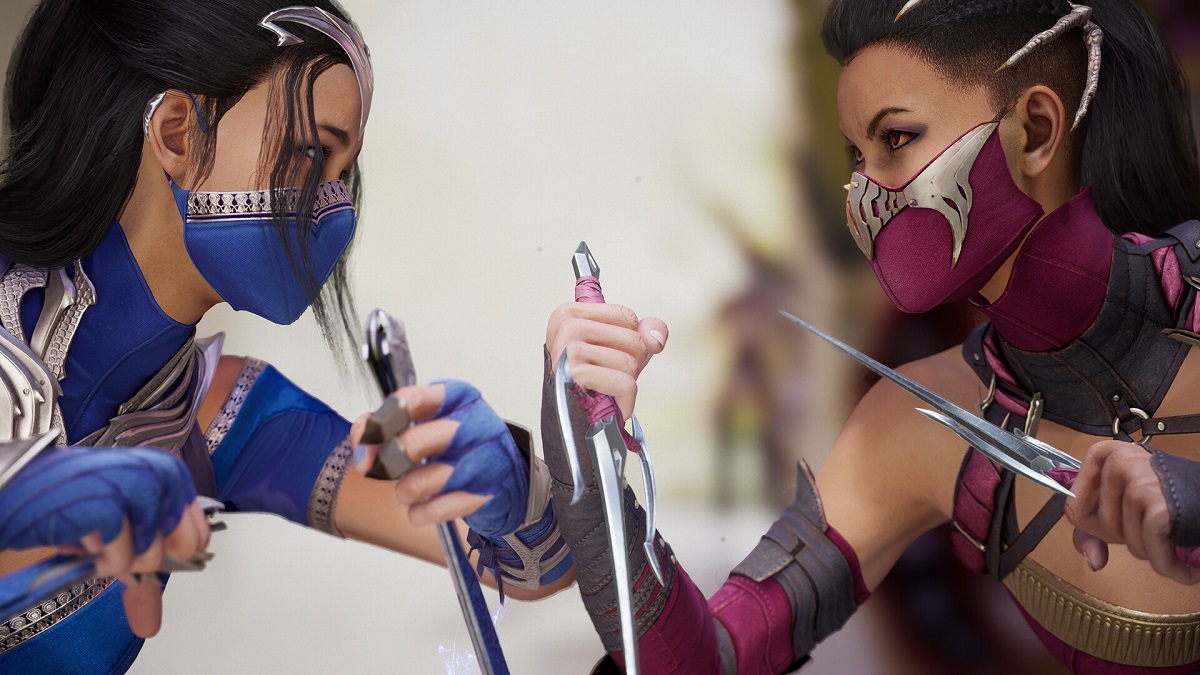 Mortal Kombat 1: Mileena and Kitana facing off against each other.