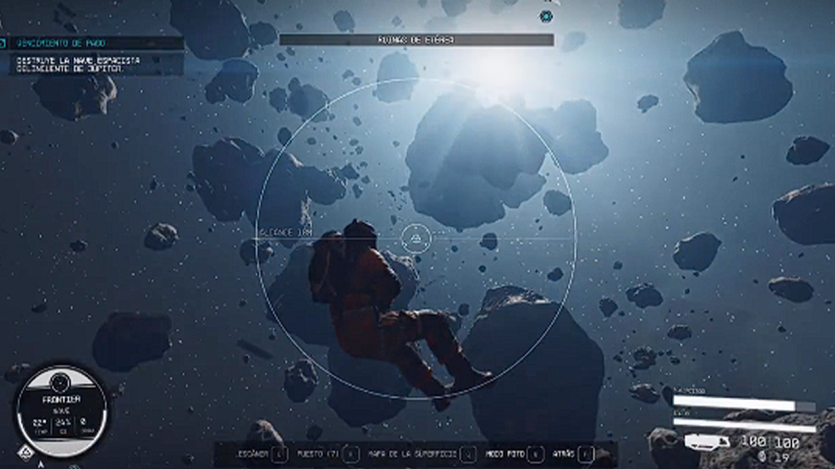 Starfield player flies in space without a ship