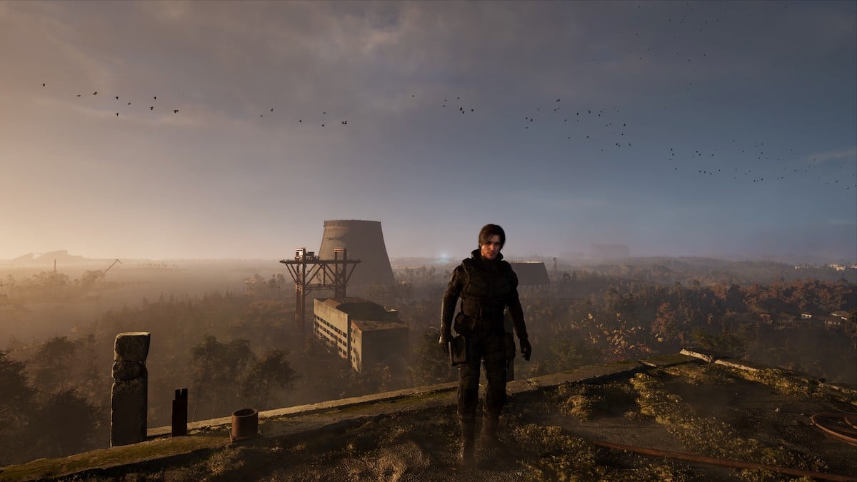 Character on rooftop in Stalker 2.