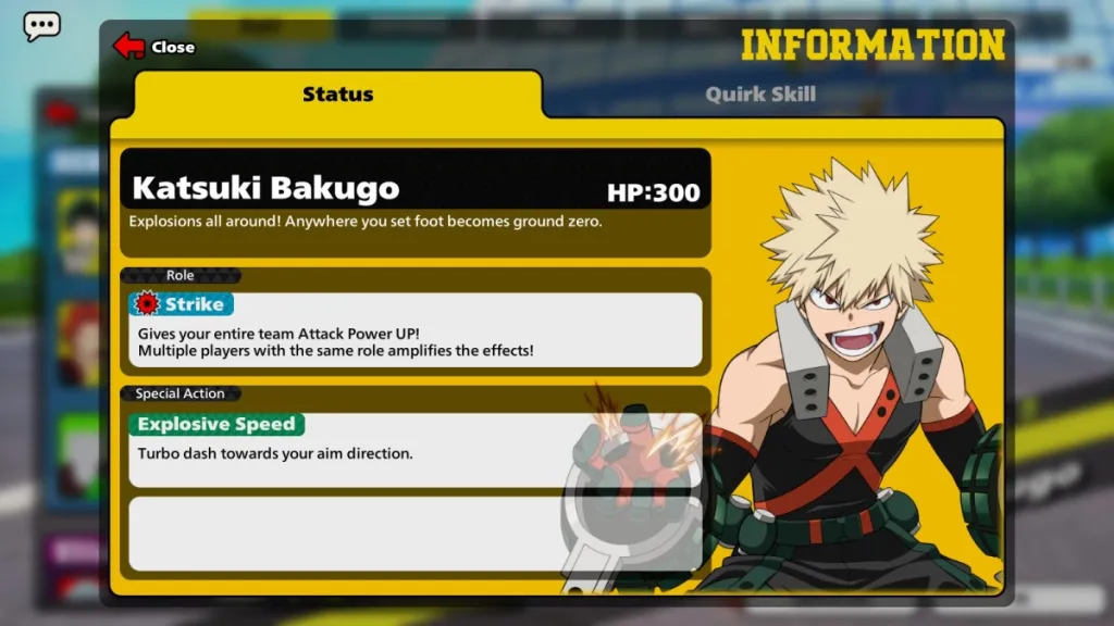 All My Hero Ultra Rumble characters, listed