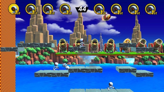 The background of Sonic Superstars look like cardboard cutouts during the multiplayer mode.