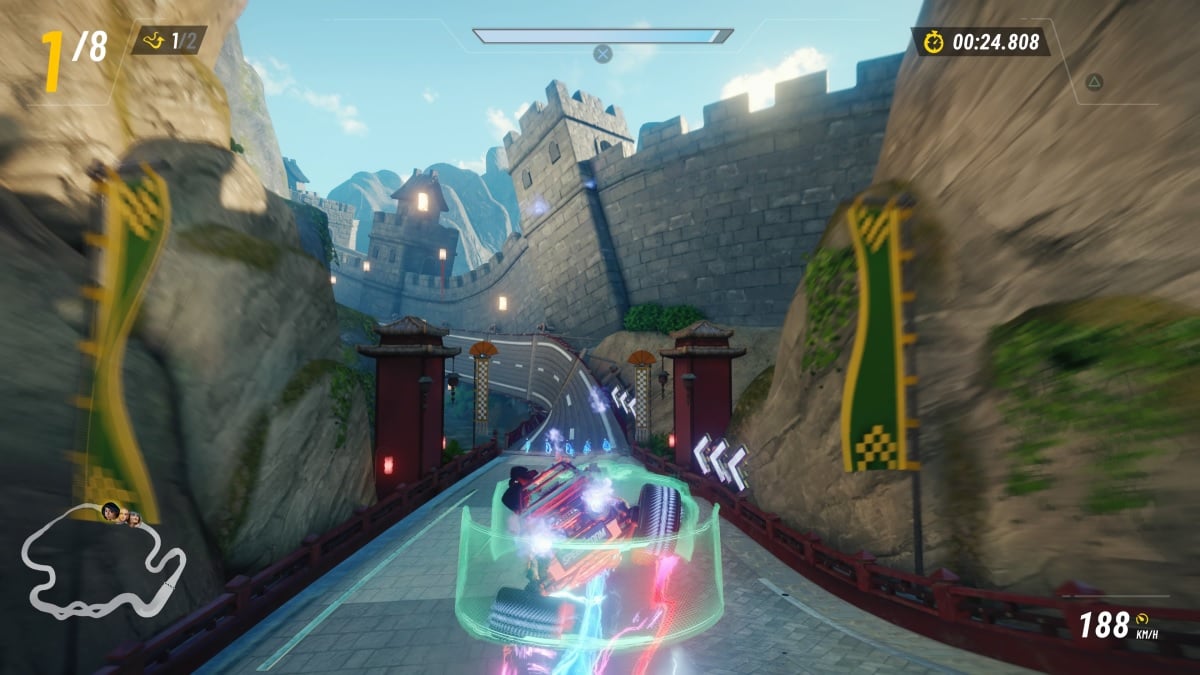 Disney Speedstorm shows the Great Walls of China in Mulan track