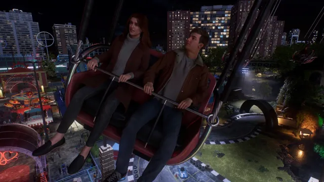 MJ и Питер Паркер в парке Кони-Айленда в фильме «Человек-паук 2».