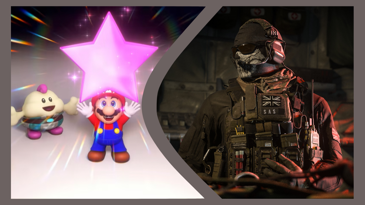 The November 2023 games list includes Super Mario RPG and Call of Duty MW3
