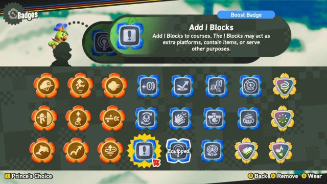 Add ! Blocks Badge Description in Super Mario Bros. Wonder