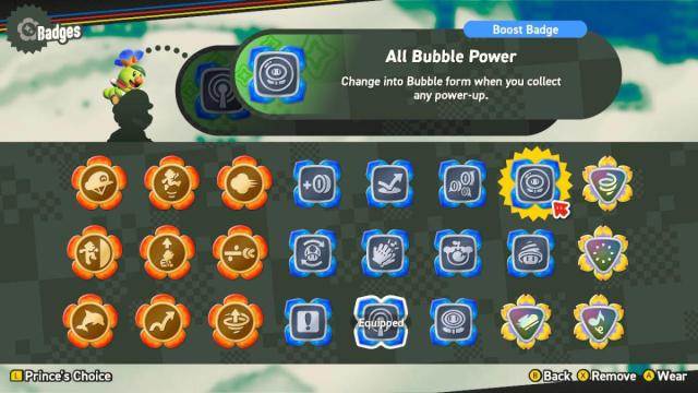 Описание всех значков Bubble Power в Super Mario Bros. Wonder