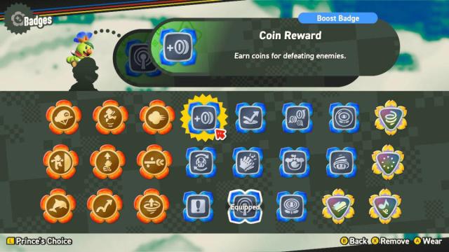 Coin Reward Badge Description in Super Mario Bros. Wonder