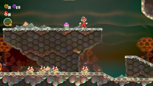 Тюльпан и вереница колючек в Super Mario Bros. Wonder