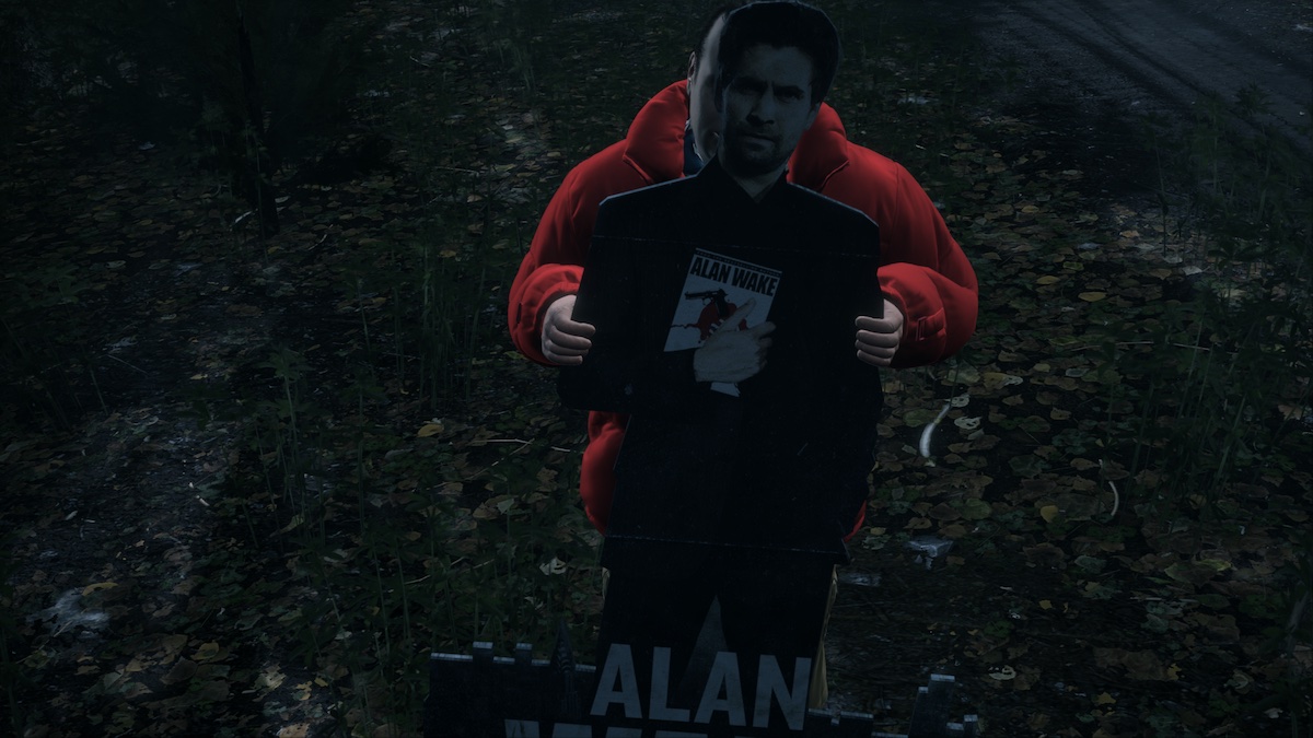 Alan Wake cutout in Alan Wake.
