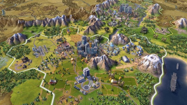 A screenshot of Civilization 6 during peacetime.