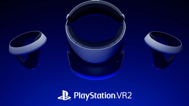 PlayStation VR2 headset and controllers.