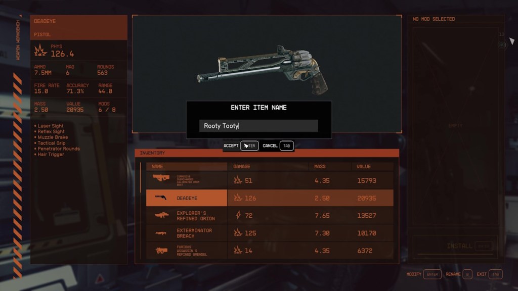 How to rename weapons in Starfield – Destructoid