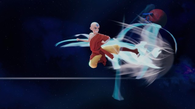 Aang is great in the air in Nickelodeon All-Star Brawl 2