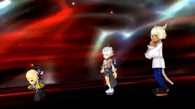Alisaie and many other Final Fantasy characters teamed up in Dissidia Final Fantasy Opera Omnia