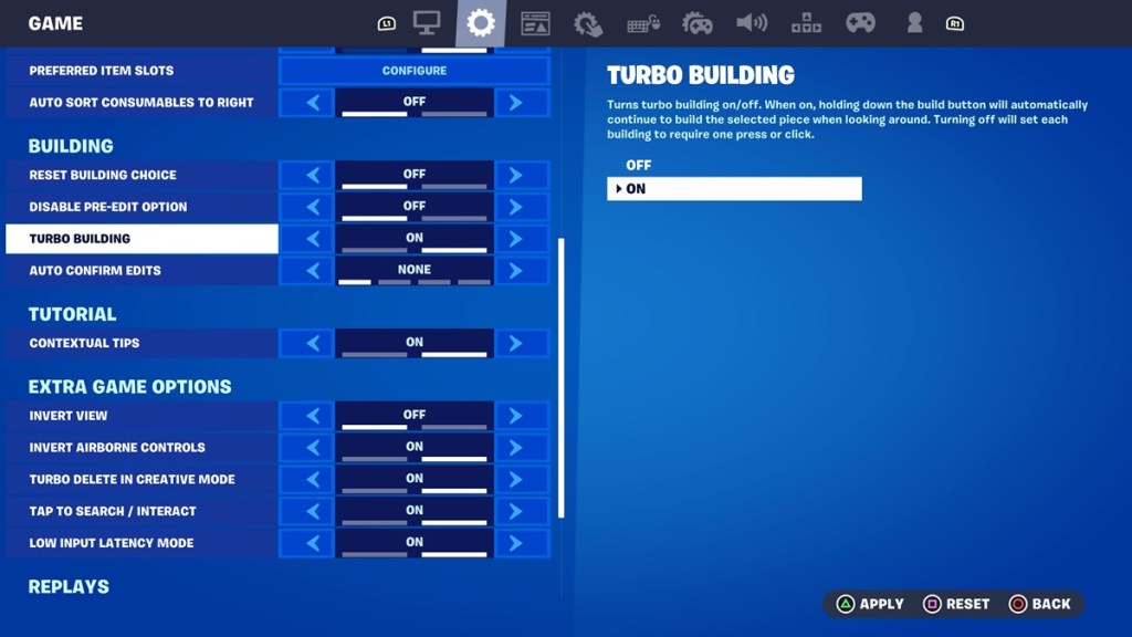 Fortnite Turbo Building