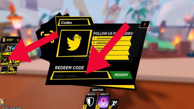 How to redeem codes in Anime Ball