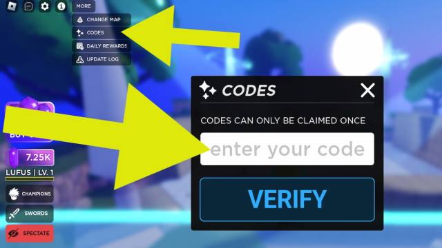 How to redeem codes in Death Ball