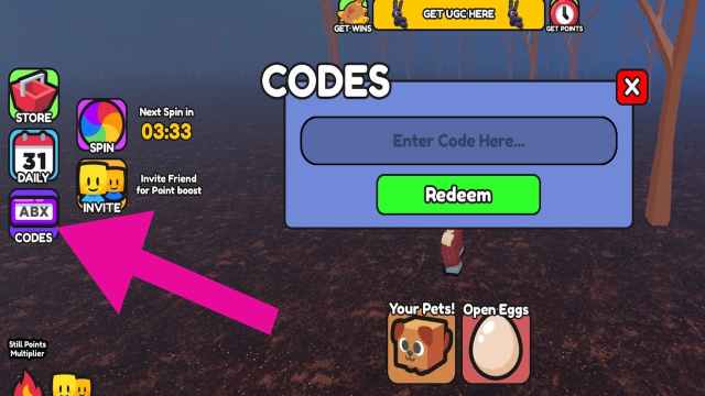 How to redeem codes in Don't move