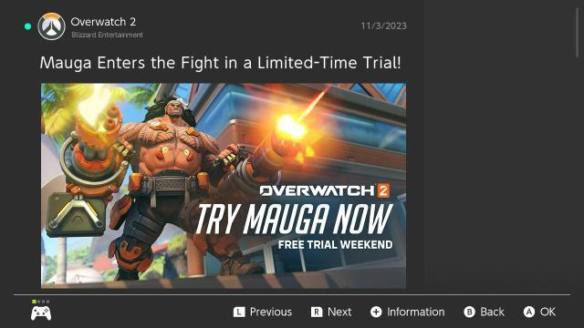 Overwatch 2's next hero, Mauga, accidentally leaks on Nintendo Switch eShop