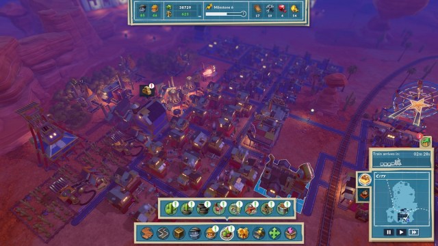 SteamWorld Build town screen