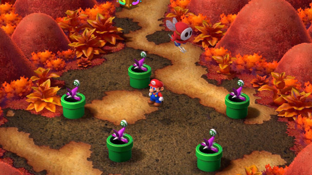 Bean Valley piranha plants in Super Mario RPG