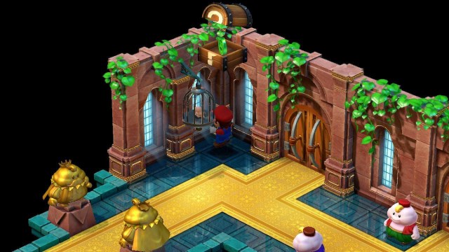 Nimbus Land castle hallway hidden treasure chest in Super Mario RPG