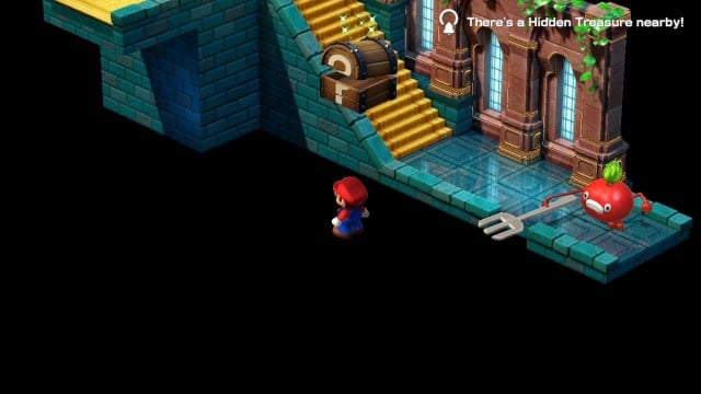 Nimbus Land castle black space hidden treasure chest in Super Mario RPG
