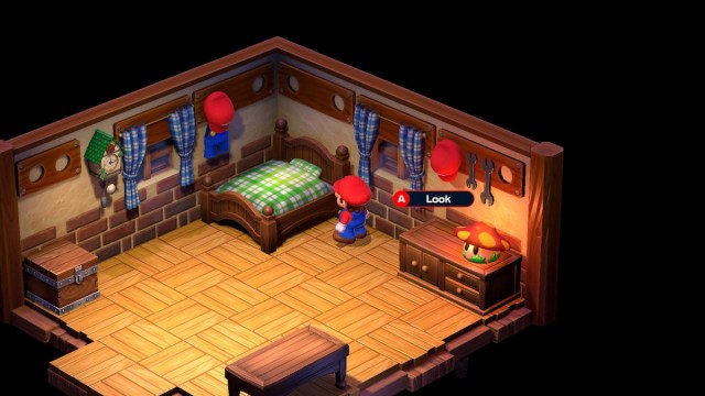 The Three Musty Fears under a green bed Flag Location in Super Mario RPG