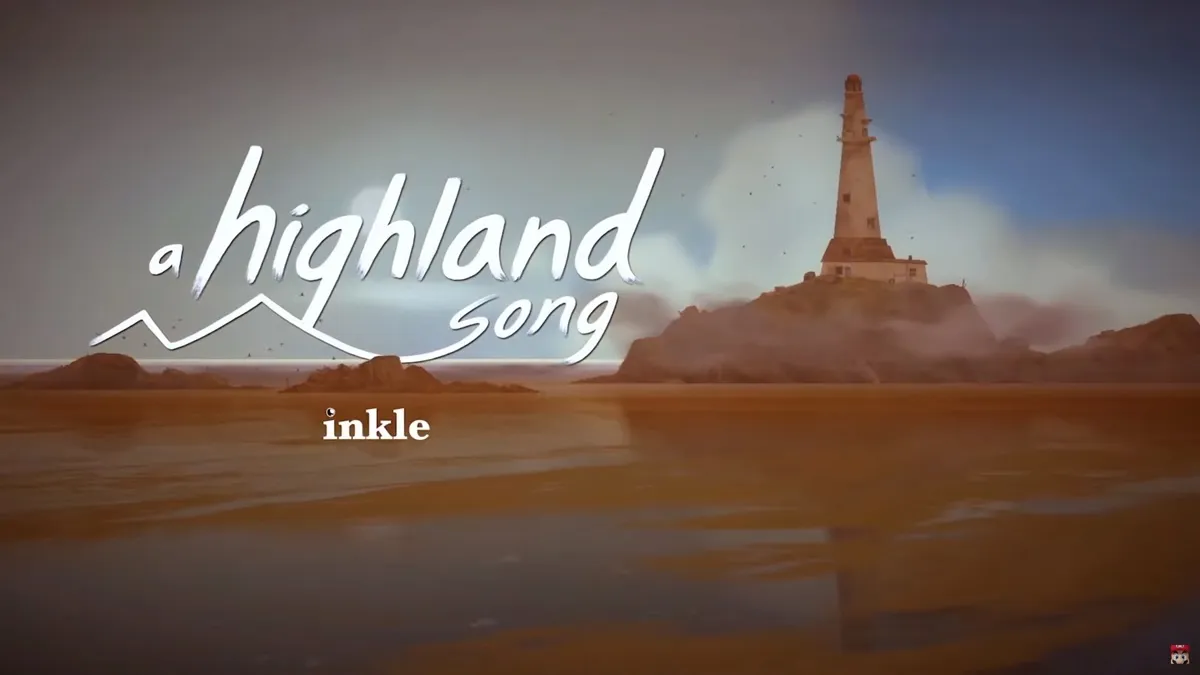 Der Titelbildschirm eines Highland-Songs.