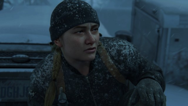 Abby in the snow in The Last of Us Part 2.
